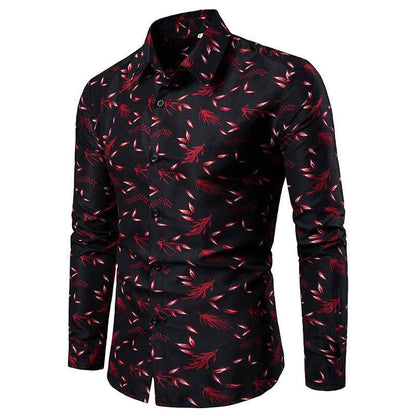 New Style Long Sleeved Shirts Men's Printed Shirts Men's Tops