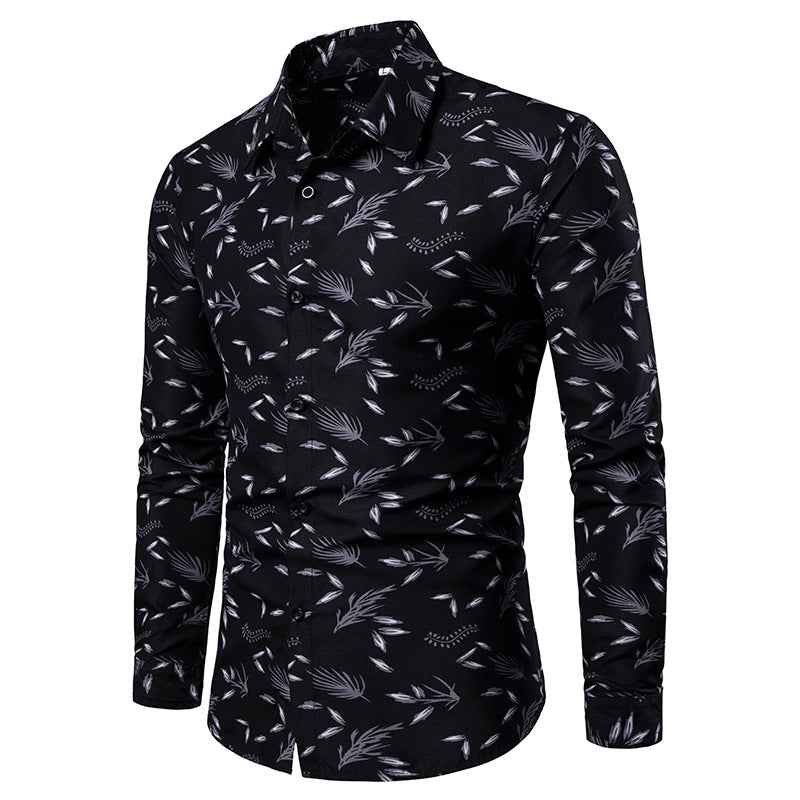 New Style Long Sleeved Shirts Men's Printed Shirts Men's Tops