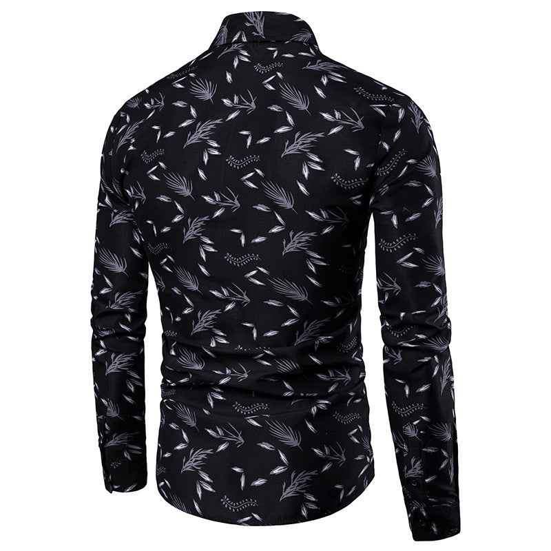 New Style Long Sleeved Shirts Men's Printed Shirts Men's Tops