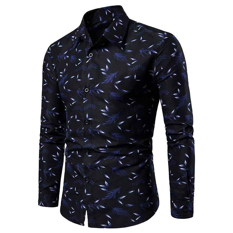 New Style Long Sleeved Shirts Men's Printed Shirts Men's Tops