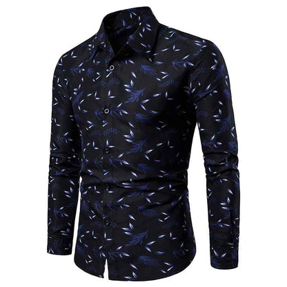 New Style Long Sleeved Shirts Men's Printed Shirts Men's Tops