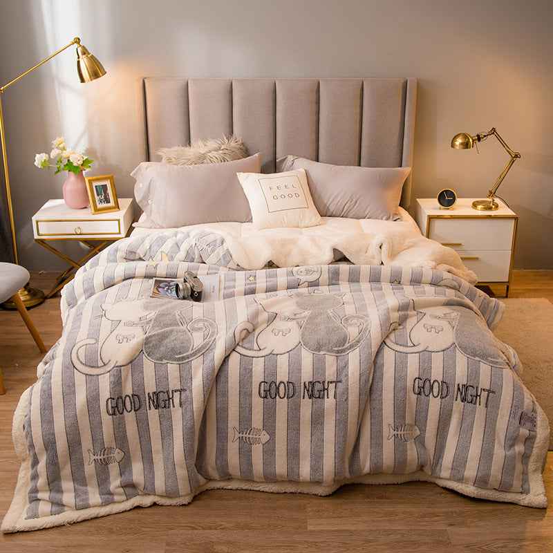 Thickened Winter Warm Single Quilt Blanket