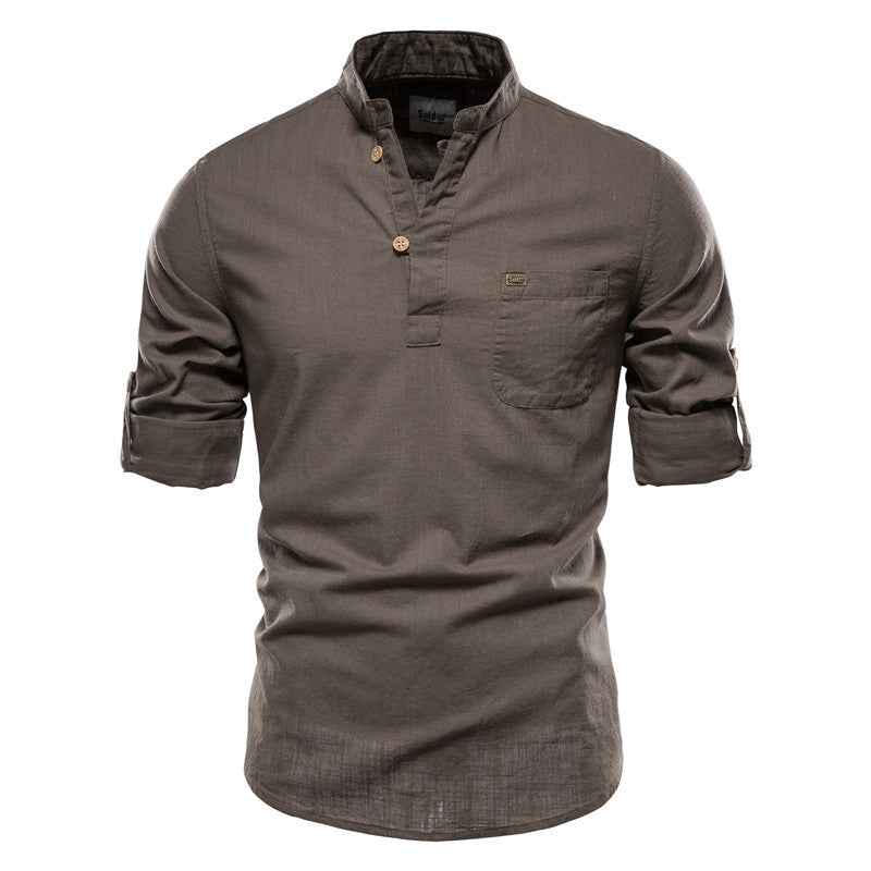 Men's Long-sleeved Shirt Pullover T-shirt