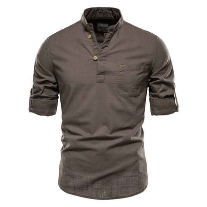 Men's Long-sleeved Shirt Pullover T-shirt