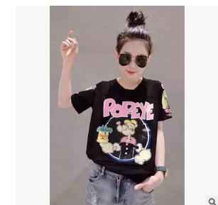 Will Europe stand cartoon short sleeved cotton t-shirts to seaman all-match shirt