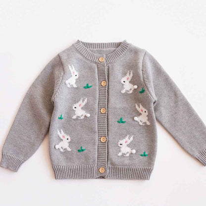 Korean Style Children's Clothing Autumn And Winter Sweater Girls' Baby Knitted Cardigan