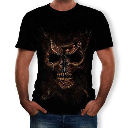 Men's Short Sleeve T-shirt Round Neck Print Casual T-shirt