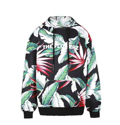 Flower World Trends Autumn Hip Hop Loose Hooded Sweater Jacket Men's Tide Brand Couple Hoodie Women