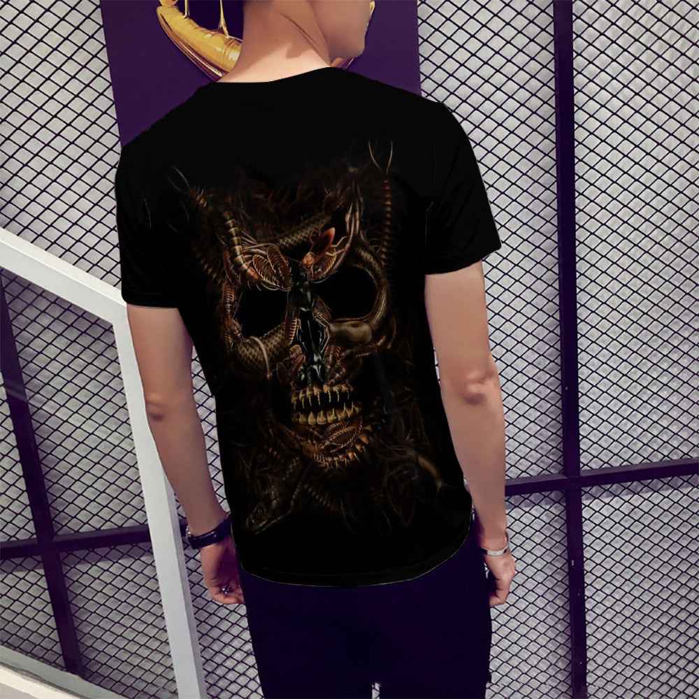 Men's Short Sleeve T-shirt Round Neck Print Casual T-shirt