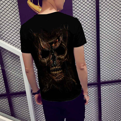 Men's Short Sleeve T-shirt Round Neck Print Casual T-shirt