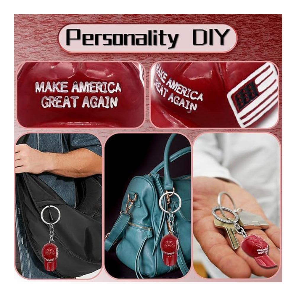 6PCS Trump Redcap Keychain Pendant Hanging Ornament