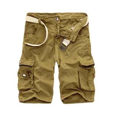 Multi-Pocket Camouflage Dungarees Belted Cargo Shorts
