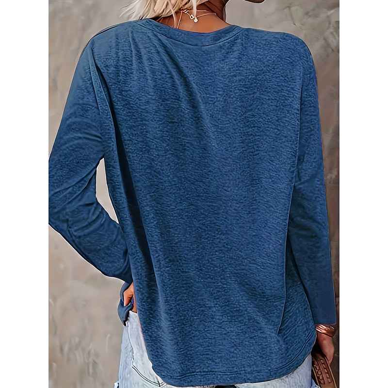 Dog Paw Love Heart Print T-Shirt For Women Long Sleeve Dog Mom Graphic Tees Tops Crewneck Shirts