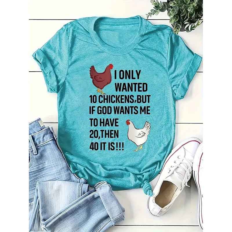Chicken Shirt For Women Funny Shirts Cute Graphic Tees Casual Short Sleeve Tops