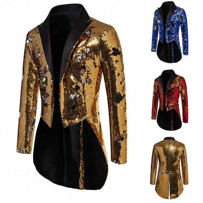 Men's European And American Sequin Performance Suit Jacket