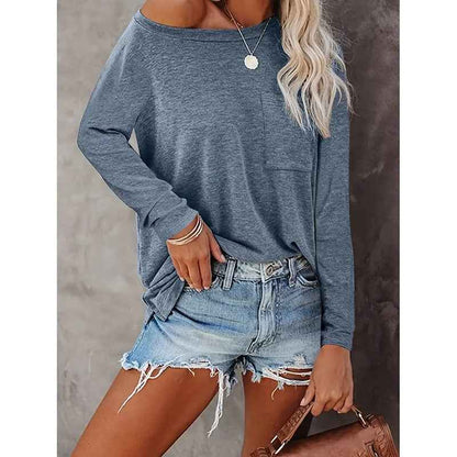 3 Pack Women's Long Sleeve Shirts Casual Crew Neck Basic Tops Solid Layer T Shirts For Ladies