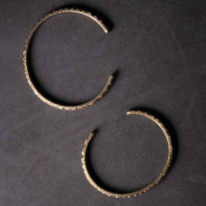 Neutral Retro Vintage Versatile Couple Hammered Bracelet