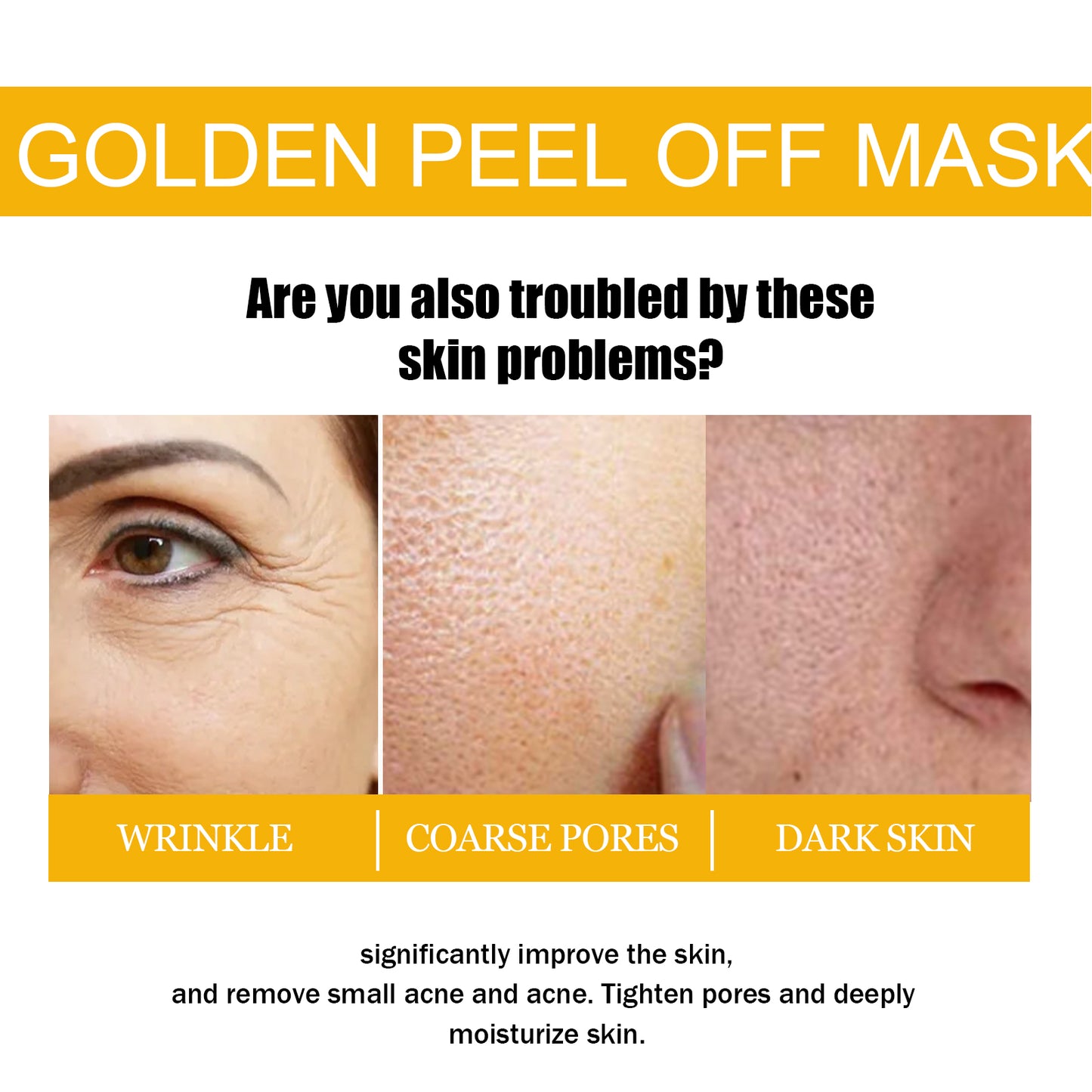 West Month Gold Peel Mask Clean Skin Exfoliating Repair Dull Fade Fine Lines Tender Mask