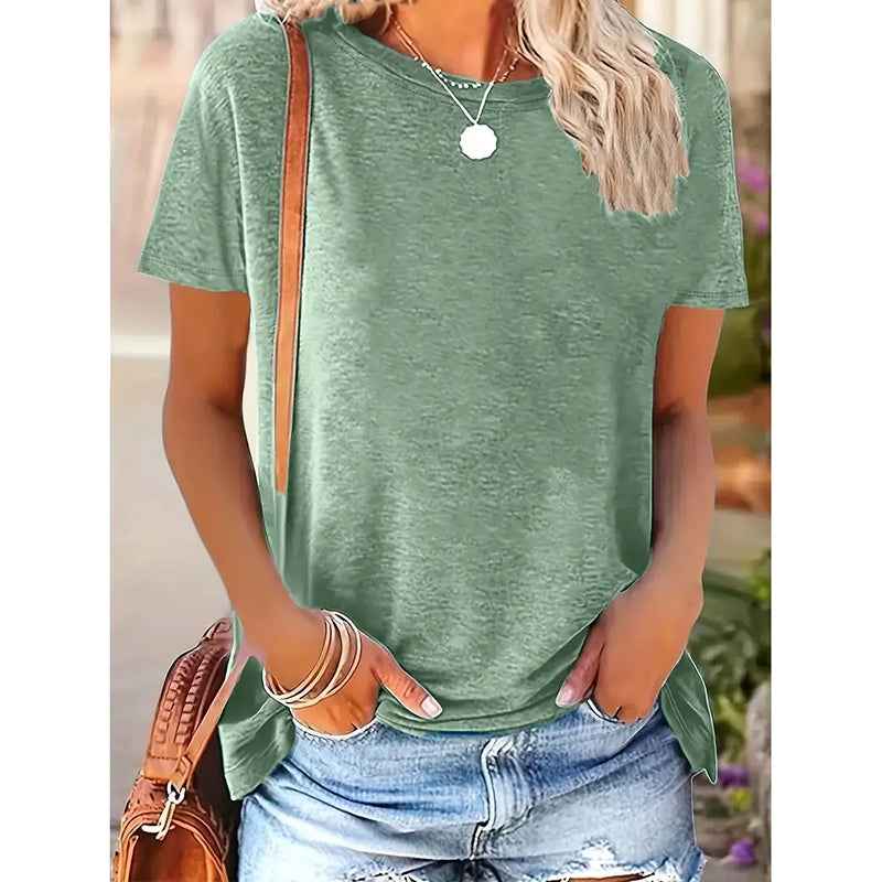 3 Pack Womens Tops Basic Summer Short Sleeve T Shirts Casual Loose Fit Tops 2025 Trendy Clothes