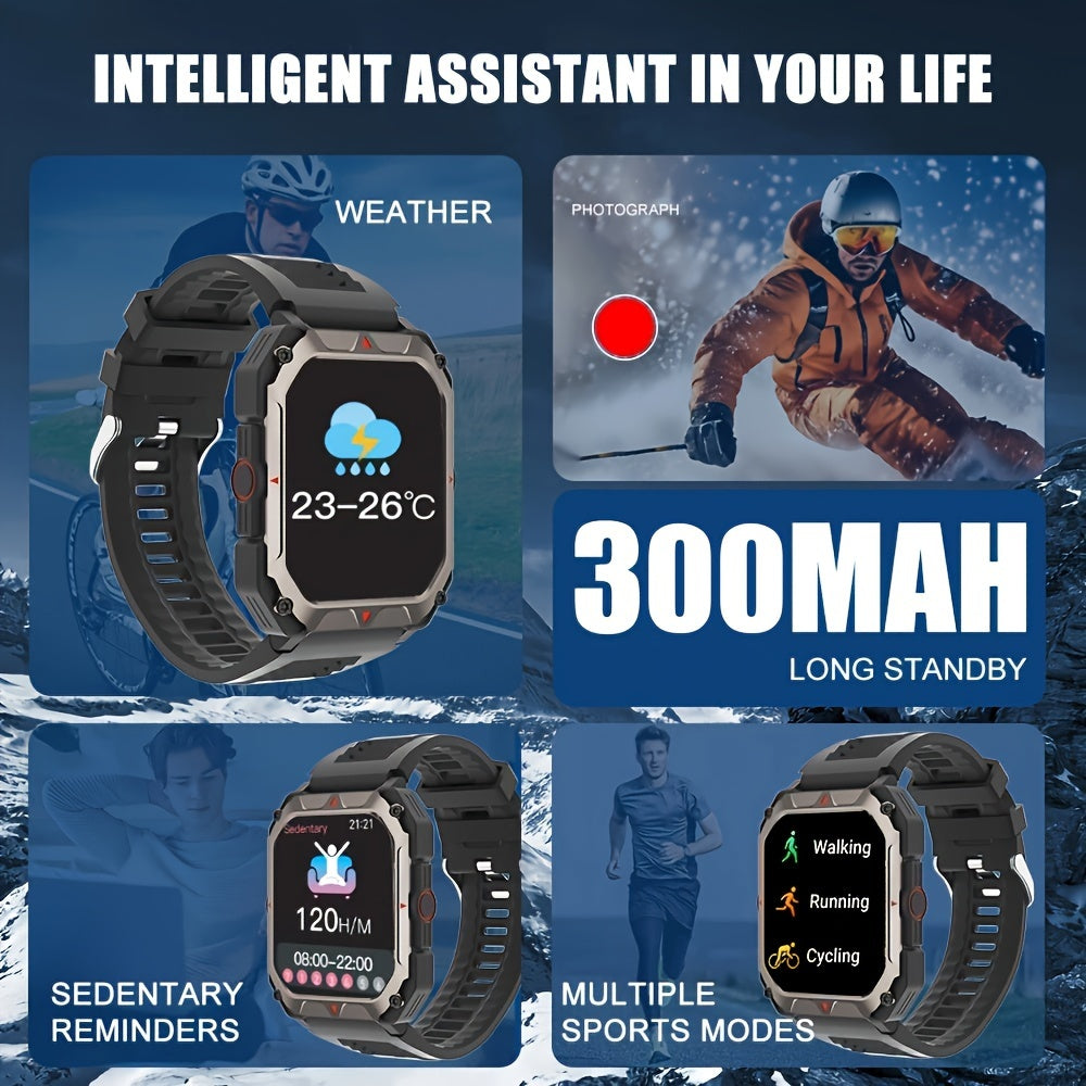 Men's Bluetooth Calling Smartwatch - Rugged Fitness & Sports Tracker