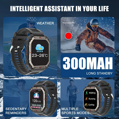 Men's Bluetooth Calling Smartwatch - Rugged Fitness & Sports Tracker