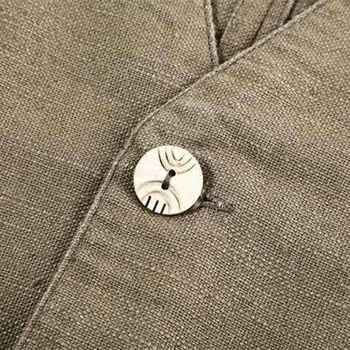 New men's linen vest cotton and linen jacket