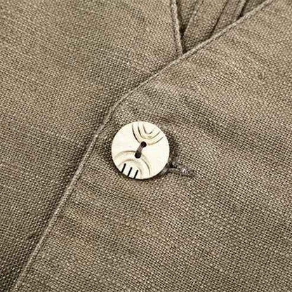 New men's linen vest cotton and linen jacket