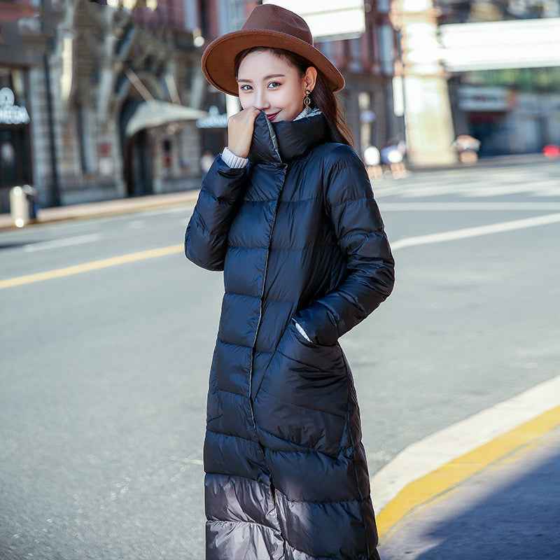 Lightweight double-sided down jacket women in winter