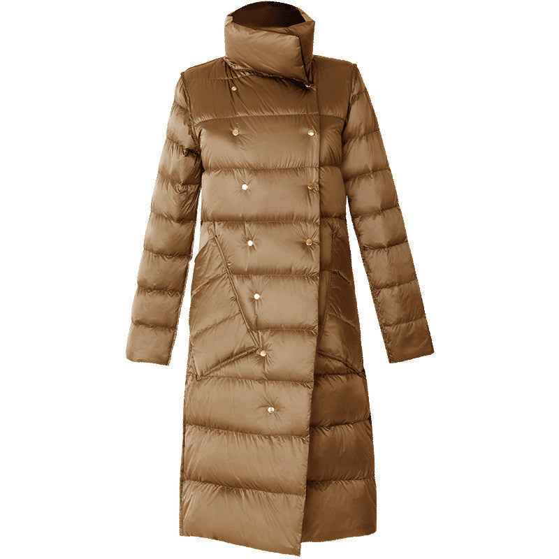 Lightweight double-sided down jacket women in winter