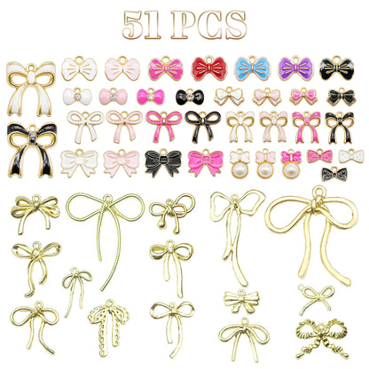 51 Pcs Bowknot Charms
