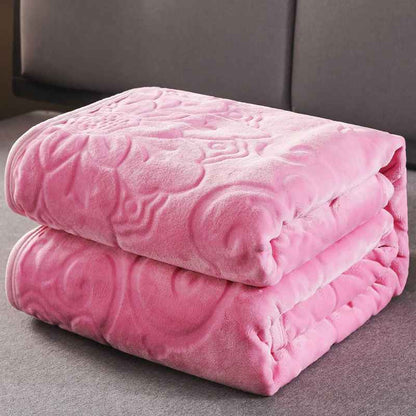 Winter Thickened Flannel Blanket Cover