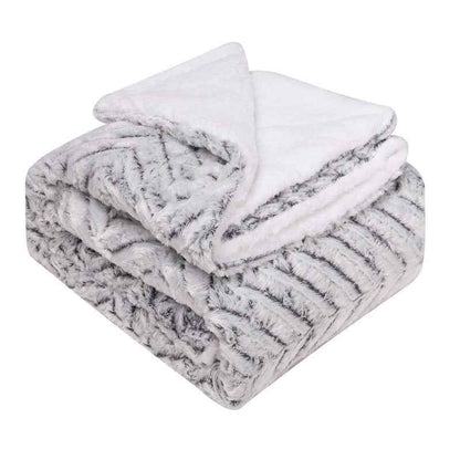 Thickened Flannel Lamb Wool Composite Double Blanket Leisure Blanket Gift Blanket