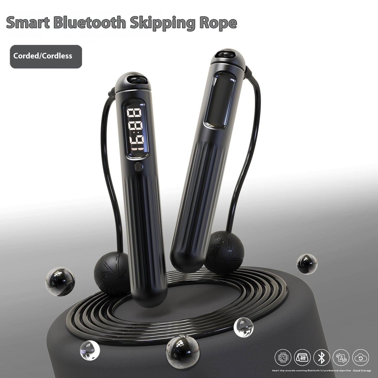 Smart Bluetooth Skipping Rope With CounterFitness Weight Bearing Ball