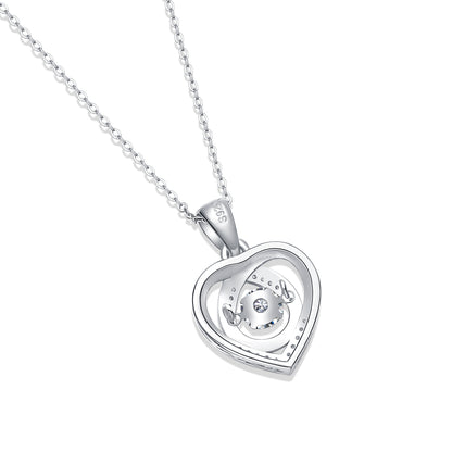 With You In My Heart" 0.5ct Moissanite S925 Silver Pendant Necklace
