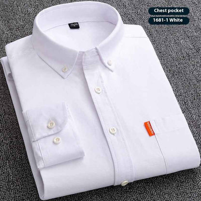Pure Cotton Washed Oxford Woven Shirts Men