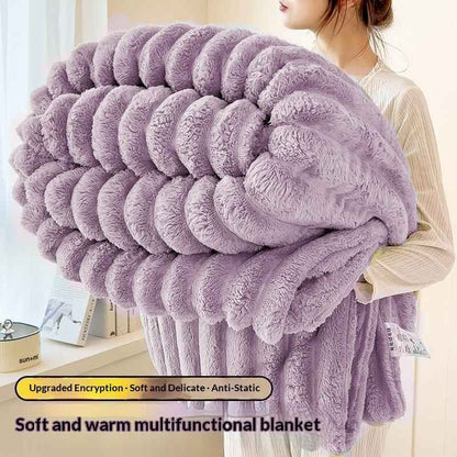 Solid Color Velvet Blanket Thickened Nap