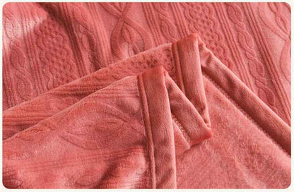 Carved Milk Velvet Blanket Thickened Flannel To Keep Warm