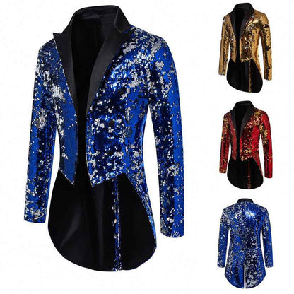Men's European And American Sequin Performance Suit Jacket