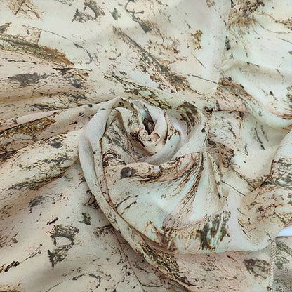 Women's Deep V-Neck Floral Print Long Sleeve Dress - Boho Elastic High Waist Dress With Asymmetrical Hem & Puff Cuffs