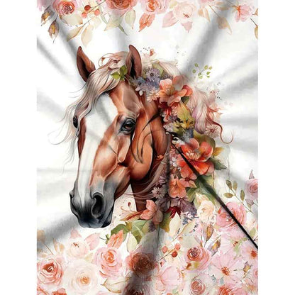 Womens Horse Printed Crewneck Long Sleeve Shirts Casual Dressy Animal Lover Gift Blouses Tee