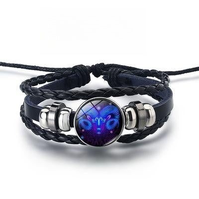 12 Constellations Luminous Bracelet - Punk Style Nightlight Jewelry