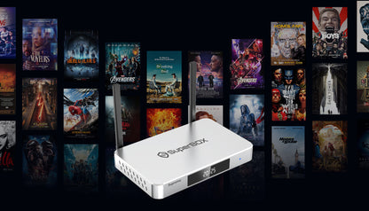 SuperBox Supreme with Premium Edition Apps 2025 Timeshift Feature 4GB RAM+128GB Storage - AMULET RING STORE