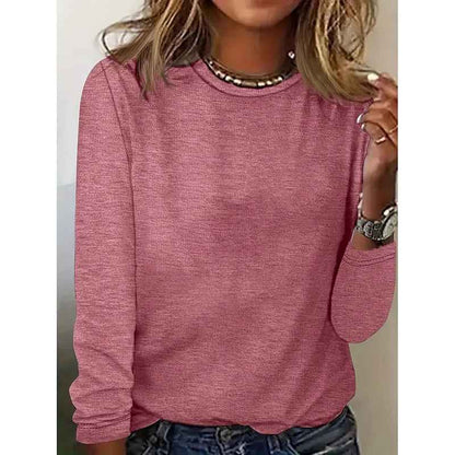 4 Pack Womens T Shirts Long Sleeve Crew Neck Basic Tee Soft Casual Loose Fit Fall Tops Outfits