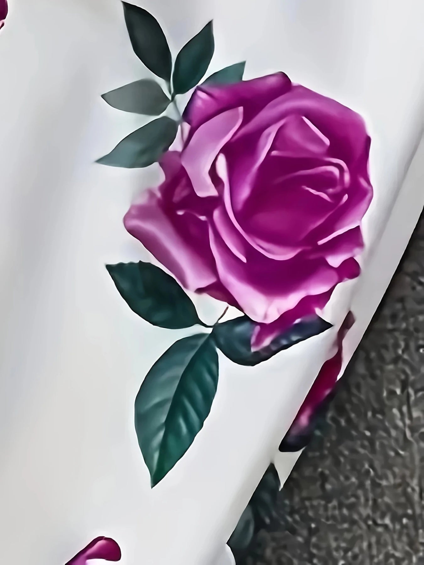 New Elegant And Fashionable Casual Floral Print Set, Double Breasted Purple Suit Jacket And Floral Print High Waisted Slim Pants, Spring And Autumn Women’s Clothing