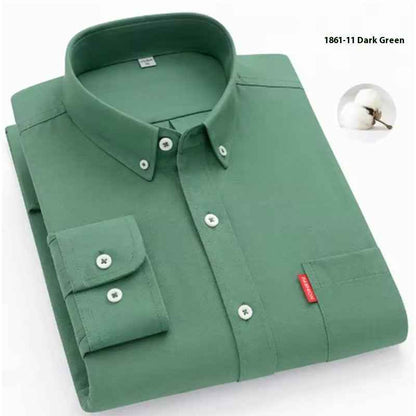 Pure Cotton Washed Oxford Woven Shirts Men