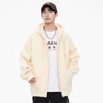 Casual Hooded Cardigan Sweatshirt For Men
