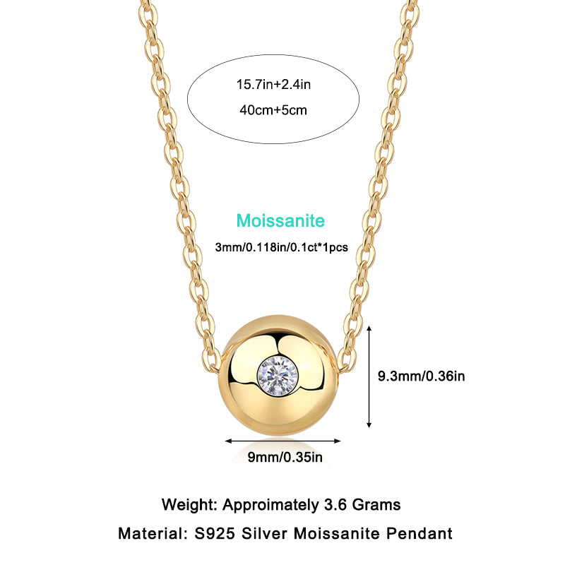 1Fortune Circulation Luxury Fashion Diamond Pendant Necklace Set With Mosan Diamond Silver Ornaments Prohibit TikTok sales