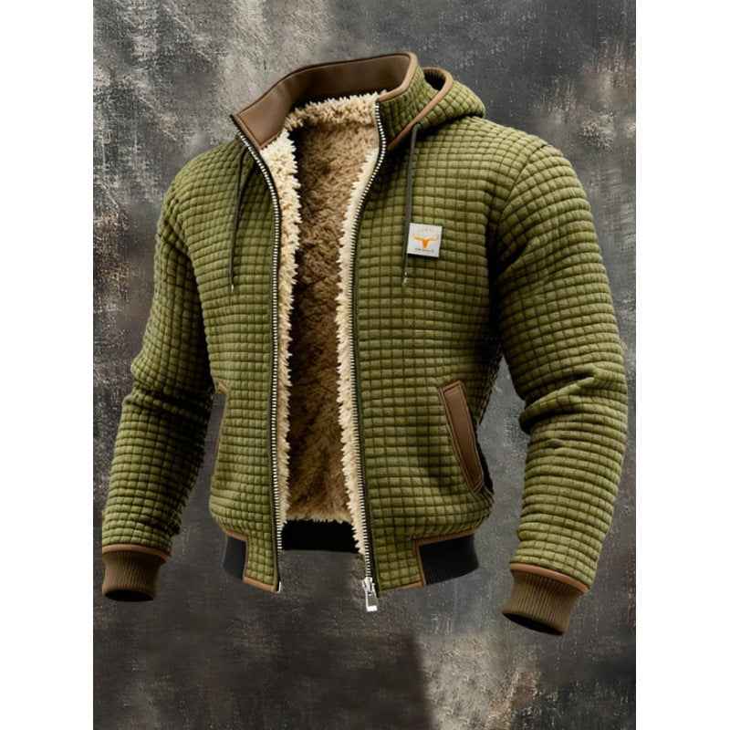 Men's Fleece-Lined Thick Hooded Jacket
