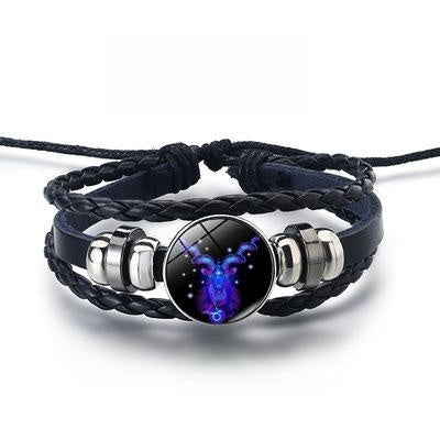12 Constellations Luminous Bracelet - Punk Style Nightlight Jewelry