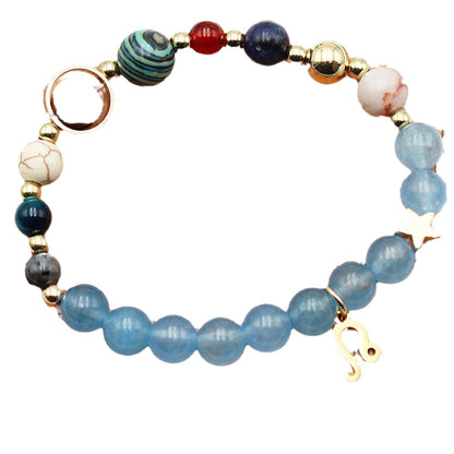 Twelve Constellations Bracelets Natural Stone Beaded Eight Planets
